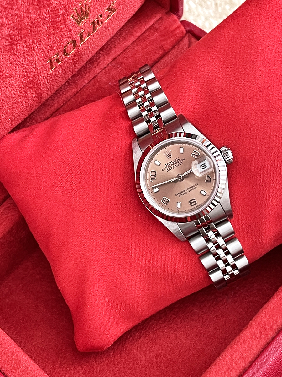 ROLEX oyster perpetual DATEJUST SALMON Lady 26mm