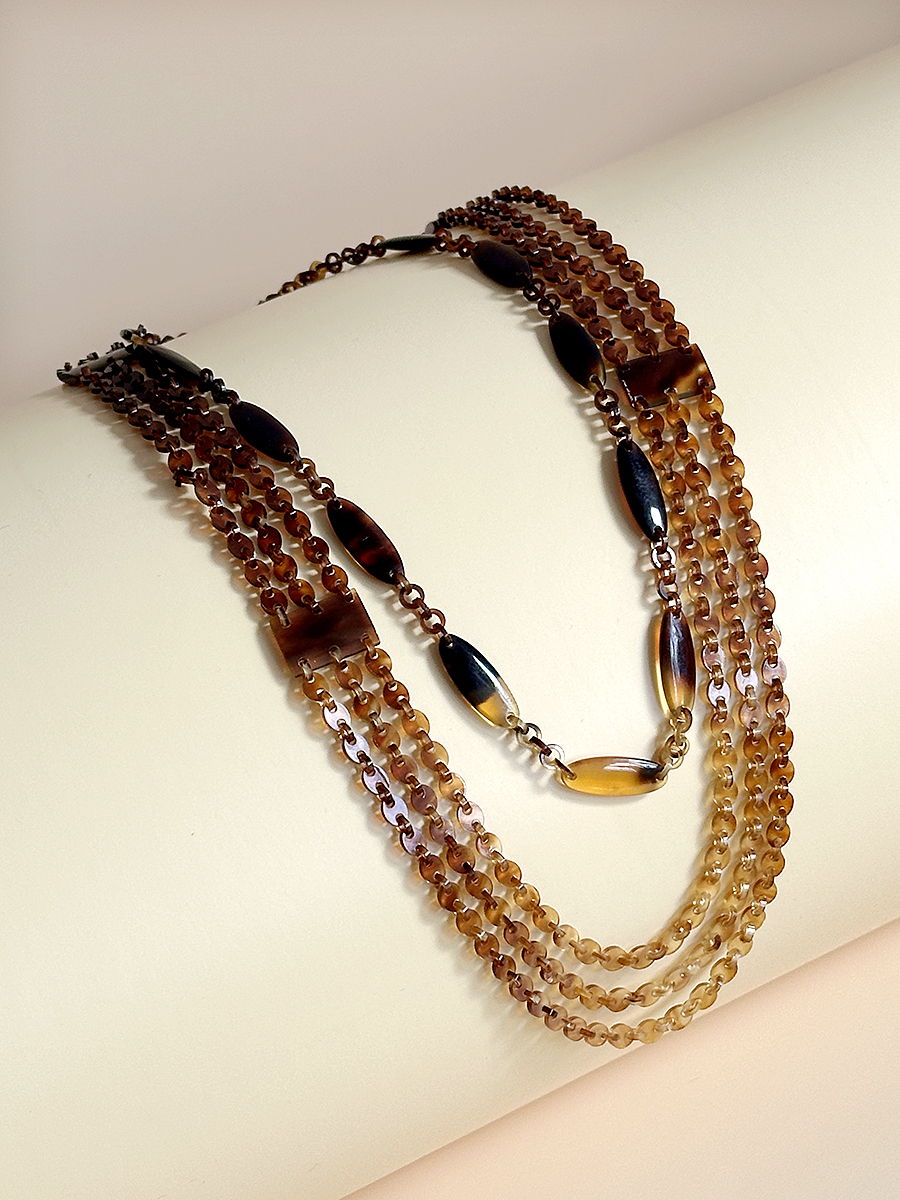 (천연구갑소재) classic japan turtle necklace layered set
